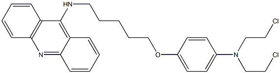 N-[5-[4-[Bis(2-chloroethyl)amino]phenoxy]pentyl]-9-acridinamine 구조식 이미지