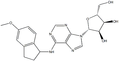 N-[[2,3-Dihydro-5-methoxy-1H-inden]-1-yl]adenosine Structure