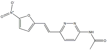 N-[6-[2-(5-Nitro-2-furanyl)ethenyl]-3-pyridazinyl]acetamide 구조식 이미지