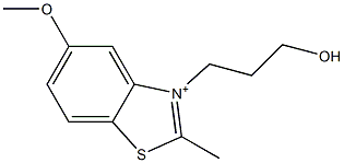 3-(3-Hydroxypropyl)-5-methoxy-2-methylbenzothiazol-3-ium 구조식 이미지