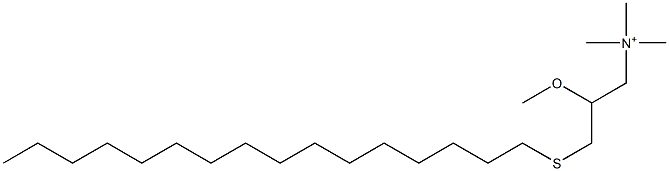 3-Hexadecylthio-2-methoxy-N,N,N-trimethyl-1-propanaminium 구조식 이미지