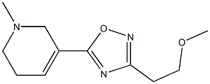 3-(2-Methoxyethyl)-5-[(1,2,5,6-tetrahydro-1-methylpyridin)-3-yl]-1,2,4-oxadiazole 구조식 이미지
