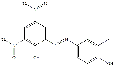 2,4'-Dihydroxy-3,5-dinitro-3'-methylazobenzene 구조식 이미지