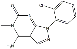 4-Amino-1-(2-chlorophenyl)-5-methyl-1H-pyrazolo[3,4-d]pyrimidin-6(5H)-one 구조식 이미지