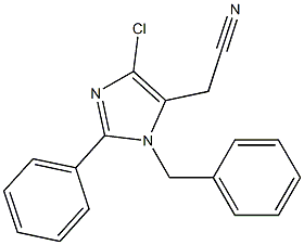 2-Phenyl-1-benzyl-4-chloro-1H-imidazole-5-acetonitrile 구조식 이미지