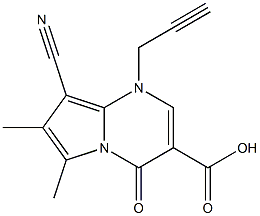 1-(2-Propynyl)-4-oxo-6-methyl-7-methyl-8-cyano-1,4-dihydropyrrolo[1,2-a]pyrimidine-3-carboxylic acid Structure