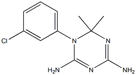 5-(3-Chlorophenyl)-6,6-dimethyl-5,6-dihydro-1,3,5-triazine-2,4-diamine Structure