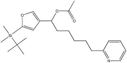 Acetic acid 1-[5-(tert-butyldimethylsilyl)-3-furyl]-6-(2-pyridyl)hexyl ester Structure