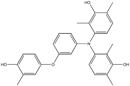 N,N-Bis(3-hydroxy-2,4-dimethylphenyl)-3-(4-hydroxy-3-methylphenoxy)benzenamine 구조식 이미지