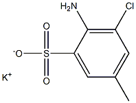 2-Amino-3-chloro-5-methylbenzenesulfonic acid potassium salt Structure