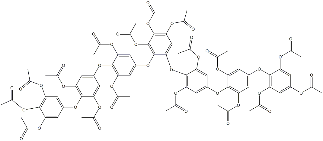 1-[4-[4-(2,4,6-Triacetoxyphenoxy)-2,6-diacetoxyphenoxy]-2,6-diacetoxyphenoxy]-2-[4-[4-(3,4,5-triacetoxyphenoxy)-3,5-diacetoxyphenoxy]-3,5-diacetoxyphenoxy]-3,4,5-triacetoxybenzene Structure