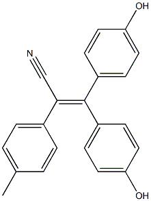 3,3-Bis(4-hydroxyphenyl)-2-(4-methylphenyl)acrylonitrile Structure