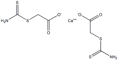 Bis[(thiocarbamoylthio)acetic acid]calcium salt Structure