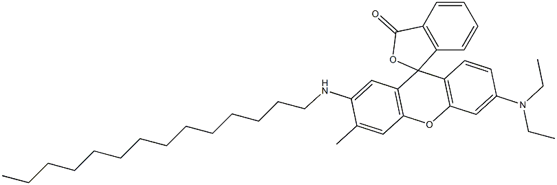 3'-Diethylamino-6'-methyl-7'-tetradecylaminospiro[isobenzofuran-1(3H),9'-[9H]xanthen]-3-one Structure