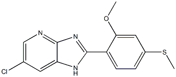 6-Chloro-2-(2-methoxy-4-methylthiophenyl)-1H-imidazo[4,5-b]pyridine 구조식 이미지