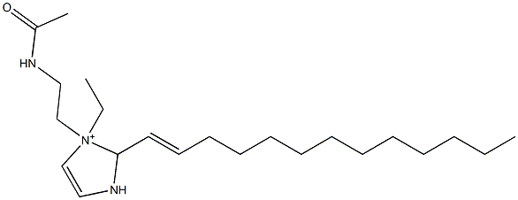 1-[2-(Acetylamino)ethyl]-1-ethyl-2-(1-tridecenyl)-4-imidazoline-1-ium 구조식 이미지