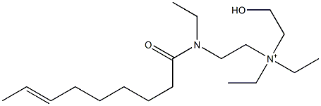 2-[N-Ethyl-N-(7-nonenoyl)amino]-N,N-diethyl-N-(2-hydroxyethyl)ethanaminium 구조식 이미지