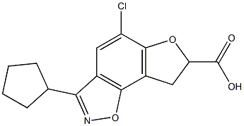 5-Chloro-7,8-dihydro-3-cyclopentylfuro[2,3-g][1,2]benzisoxazole-7-carboxylic acid Structure