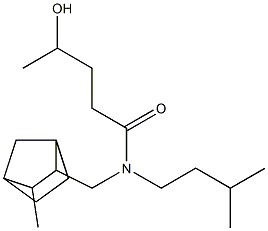 4-Hydroxy-N-isopentyl-N-[(3-methyl-2-norbornyl)methyl]valeramide 구조식 이미지