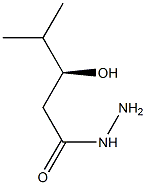 [S,(-)]-3-Hydroxy-4-methylvaleric acid hydrazide Structure