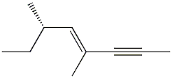 (4E,6S)-4,6-Dimethyl-4-octen-2-yne 구조식 이미지