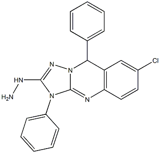 7-Chloro-3,9-dihydro-2-hydrazino-3,9-diphenyl[1,2,4]triazolo[5,1-b]quinazoline 구조식 이미지