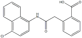 2-[2-[(4-Chloro-1-naphtyl)amino]-2-oxoethyl]benzoic acid 구조식 이미지
