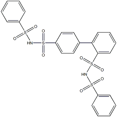 N,N'-Bis(phenylsulfonyl)-1,1'-biphenyl-2',4-disulfonamide 구조식 이미지