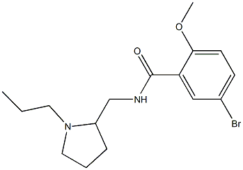 N-[(1-Propyl-2-pyrrolidinyl)methyl]-2-methoxy-5-bromobenzamide Structure