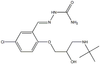 1-[5-Chloro-2-[2-hydroxy-3-(tert-butylamino)propoxy]benzylidene]semicarbazide 구조식 이미지