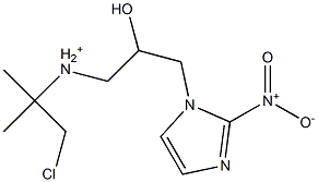 N-(2-Chloro-1,1-dimethylethyl)-2-hydroxy-3-(2-nitro-1H-imidazol-1-yl)propan-1-aminium Structure