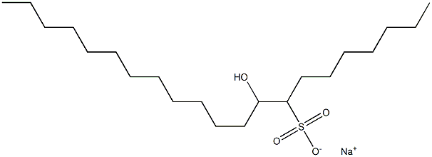 9-Hydroxyhenicosane-8-sulfonic acid sodium salt Structure