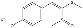 Potassium p-[2-(methylsulfinyl)-2-(methylthio)ethenyl]phenolate 구조식 이미지