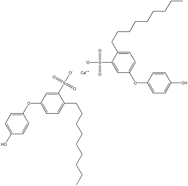 Bis(4'-hydroxy-4-nonyl[oxybisbenzene]-3-sulfonic acid)calcium salt 구조식 이미지
