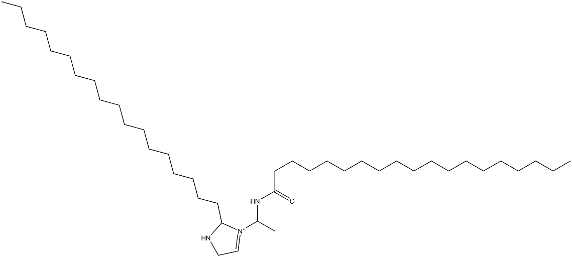 3-[1-(Nonadecanoylamino)ethyl]-2-octadecyl-3-imidazoline-3-ium 구조식 이미지