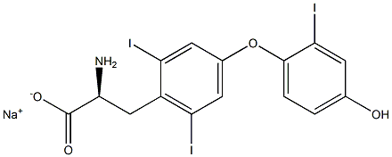 (S)-2-Amino-3-[4-(4-hydroxy-2-iodophenoxy)-2,6-diiodophenyl]propanoic acid sodium salt Structure