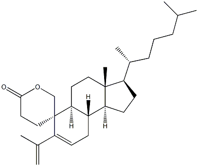 19-Hydroxy-4-methylene-4-methyl-3,4-secocholest-5-en-3-oic acid lactone 구조식 이미지