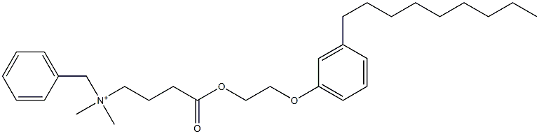 N,N-Dimethyl-N-benzyl-N-[3-[[2-(3-nonylphenyloxy)ethyl]oxycarbonyl]propyl]aminium Structure