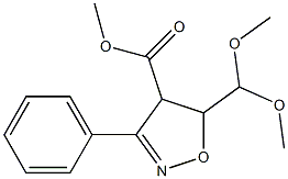 4,5-Dihydro-3-phenyl-5-(dimethoxymethyl)isoxazole-4-carboxylic acid methyl ester Structure