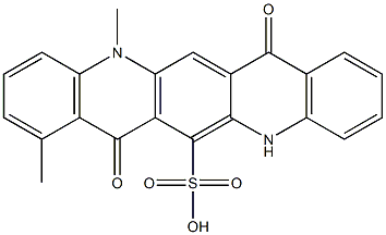 5,7,12,14-Tetrahydro-8,12-dimethyl-7,14-dioxoquino[2,3-b]acridine-6-sulfonic acid 구조식 이미지