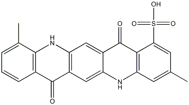 5,7,12,14-Tetrahydro-3,11-dimethyl-7,14-dioxoquino[2,3-b]acridine-1-sulfonic acid 구조식 이미지