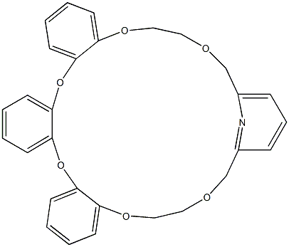 2,6-[[[[1,2-Phenylenebisoxybis(2,1-phenylene)]bisoxy]bisethylenebisoxy]bismethylene]pyridine 구조식 이미지