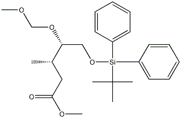 (3S,4S)-5-[(tert-Butyldiphenylsilyl)oxy]-4-(methoxymethoxy)-3-methylpentanoic acid methyl ester Structure