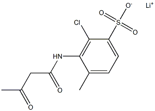 3-(Acetoacetylamino)-2-chloro-4-methylbenzenesulfonic acid lithium salt 구조식 이미지