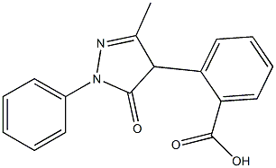 2-(4,5-Dihydro-3-methyl-1-phenyl-5-oxo-1H-pyrazol-4-yl)benzoic acid Structure
