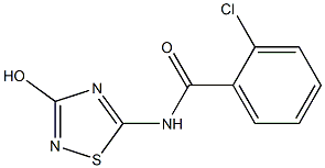 N-(3-Hydroxy-1,2,4-thiadiazol-5-yl)-2-chlorobenzamide 구조식 이미지