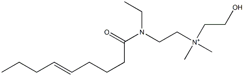 2-[N-Ethyl-N-(5-nonenoyl)amino]-N-(2-hydroxyethyl)-N,N-dimethylethanaminium 구조식 이미지