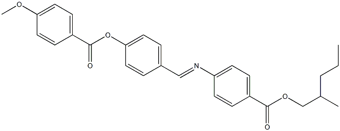 4-[4-(4-Methoxybenzoyloxy)benzylideneamino]benzoic acid (2-methylpentyl) ester 구조식 이미지