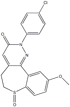 10-Methoxy-2-(4-chlorophenyl)-5,6-dihydro[1]benzothiepino[5,4-c]pyridazin-3(2H)-one 7-oxide Structure