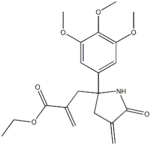 2-[[[5-(3,4,5-Trimethoxyphenyl)-2-oxo-3-methylenepyrrolidin]-5-yl]methyl]propenoic acid ethyl ester Structure